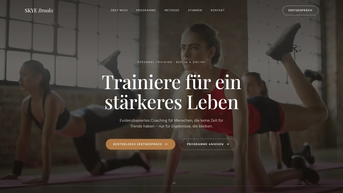 Skye Brooks, personal training et coaching fitness à Berlin